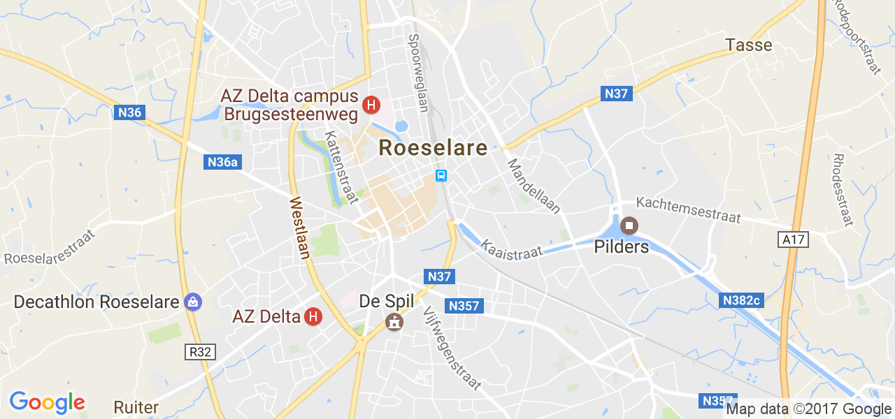 map de la ville de Roeselare