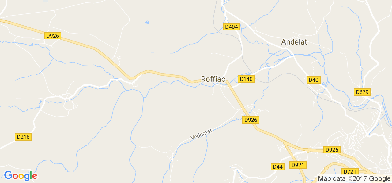map de la ville de Roffiac