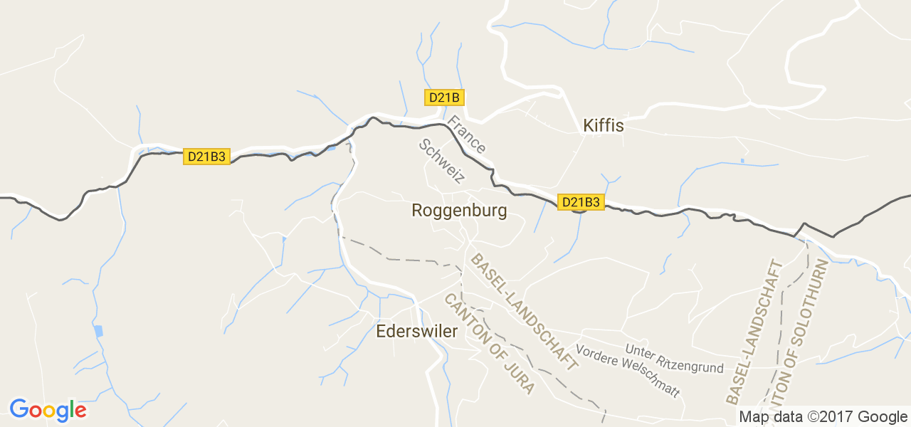 map de la ville de Roggenburg