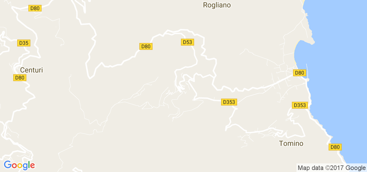 map de la ville de Rogliano