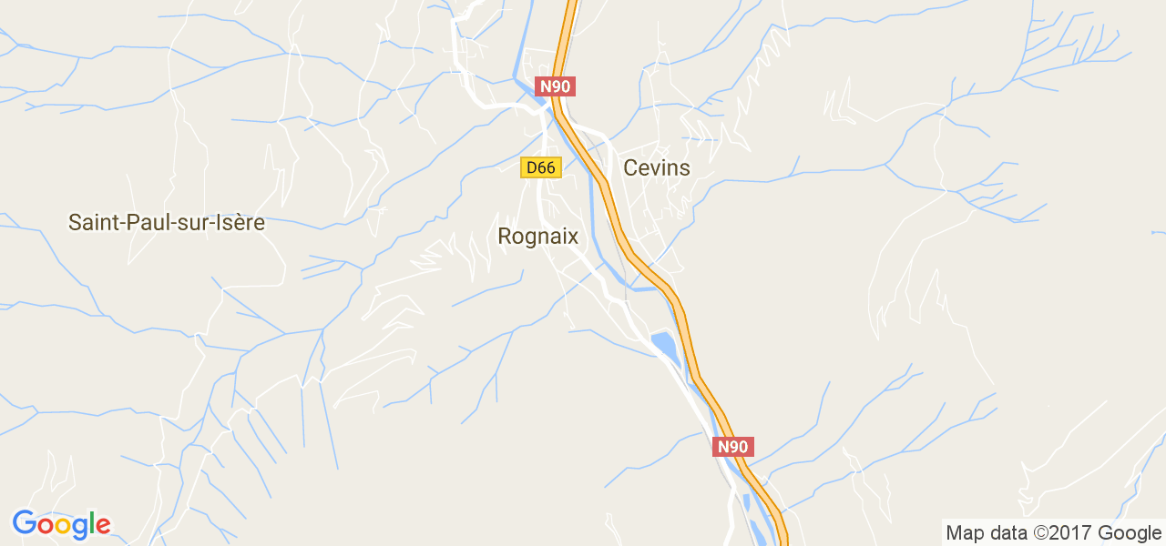 map de la ville de Rognaix