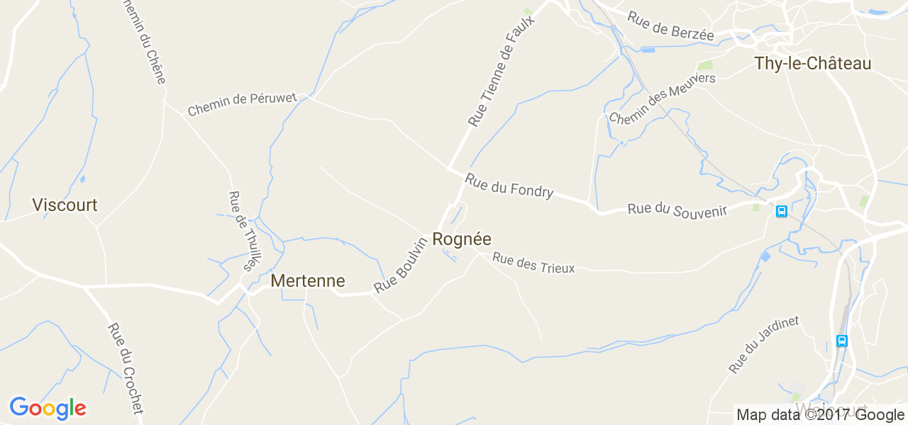 map de la ville de Rognée