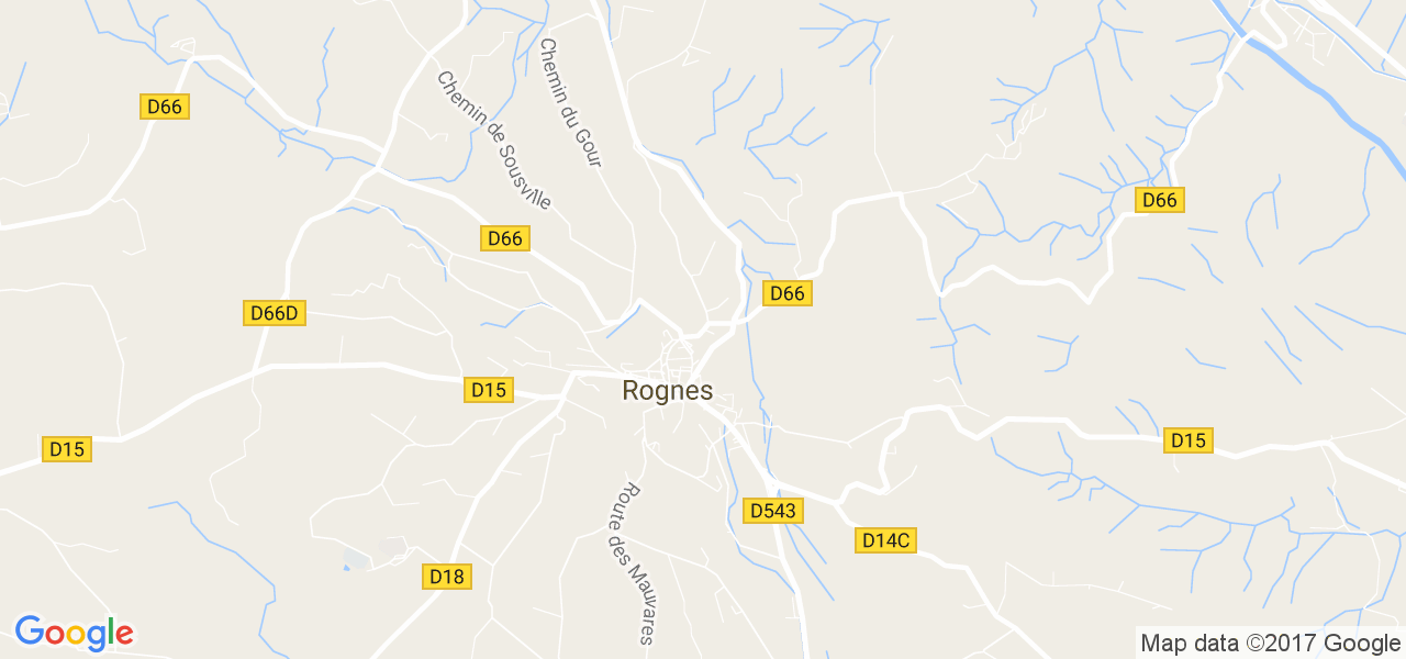 map de la ville de Rognes