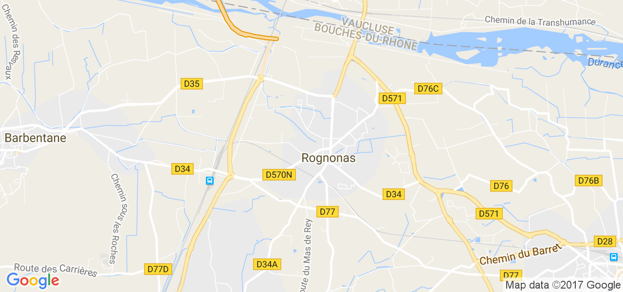 map de la ville de Rognonas