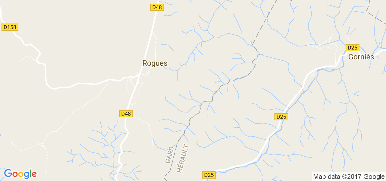 map de la ville de Rogues