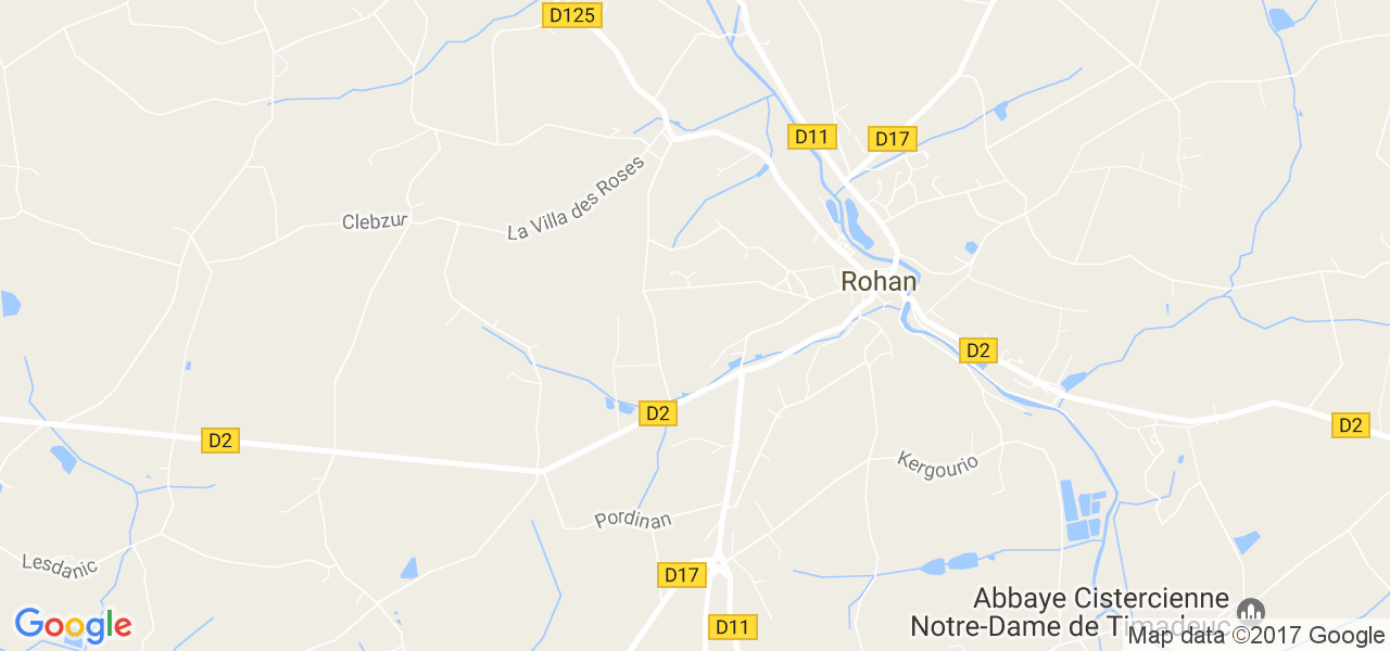 map de la ville de Rohan