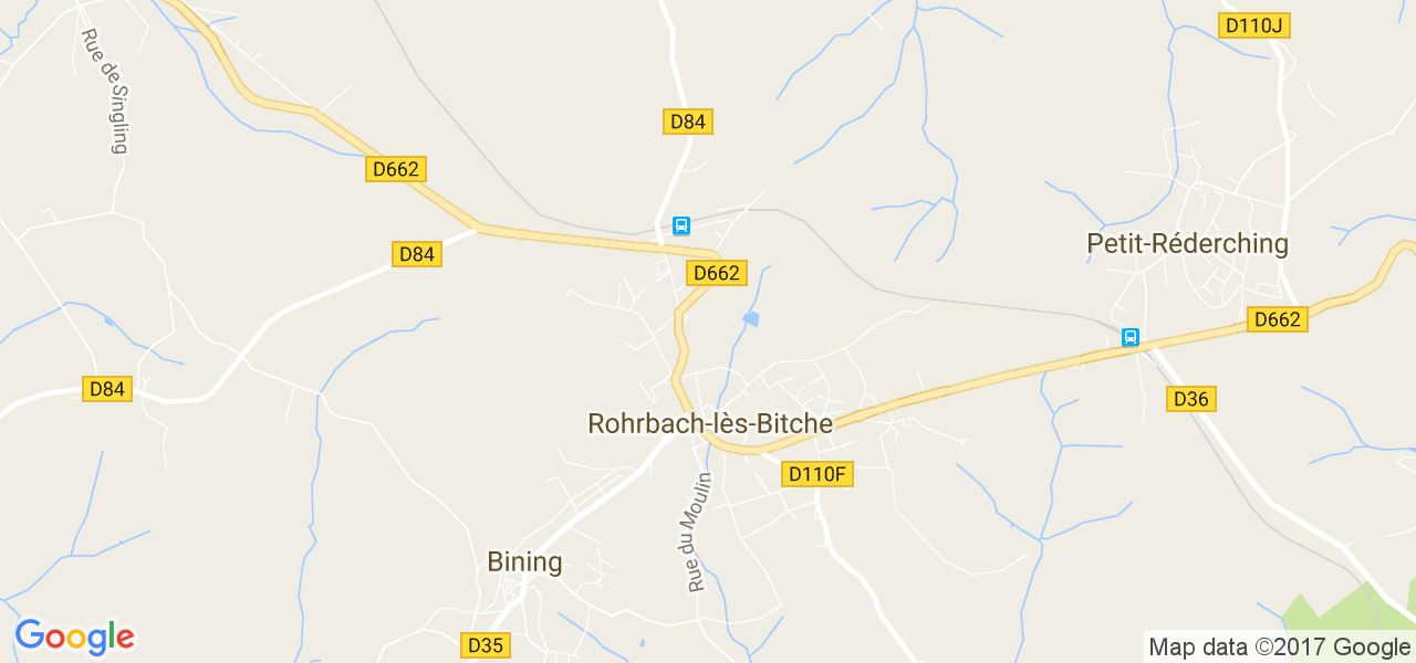 map de la ville de Rohrbach-lès-Bitche