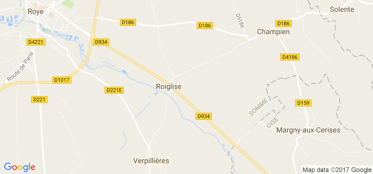 map de la ville de Roiglise