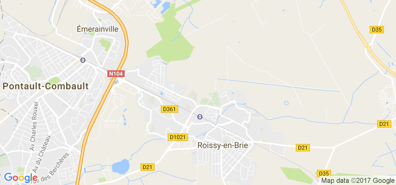 map de la ville de Roissy-en-Brie