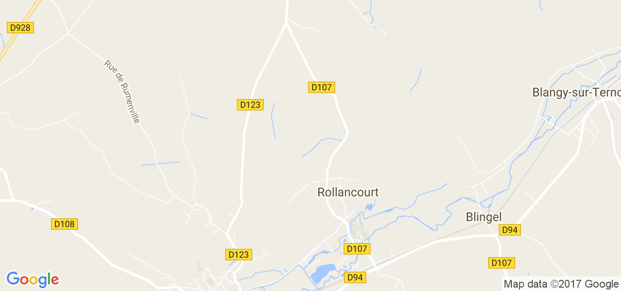 map de la ville de Rollancourt