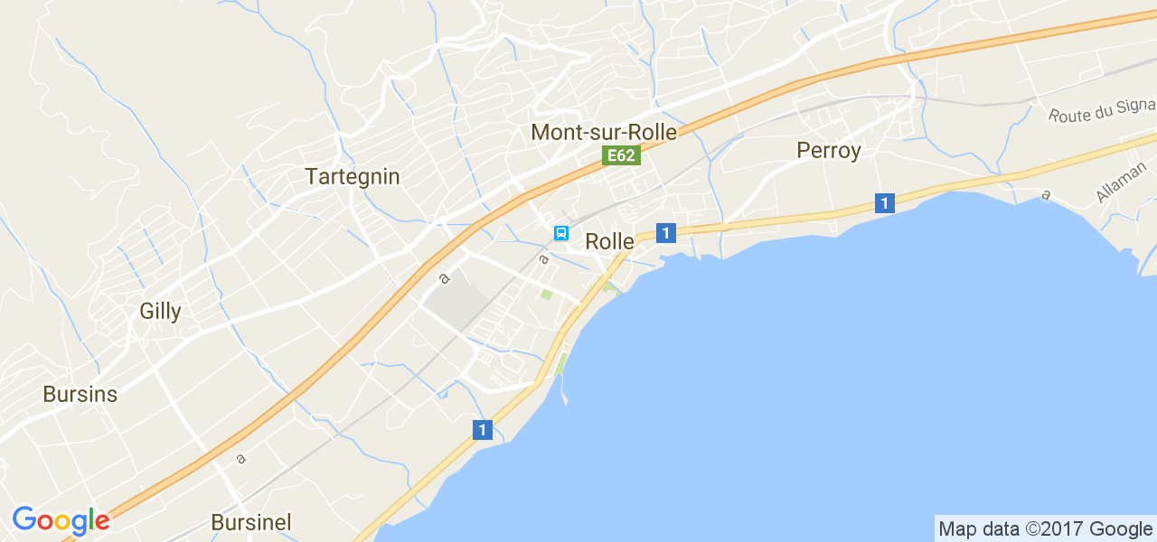 map de la ville de Rolle