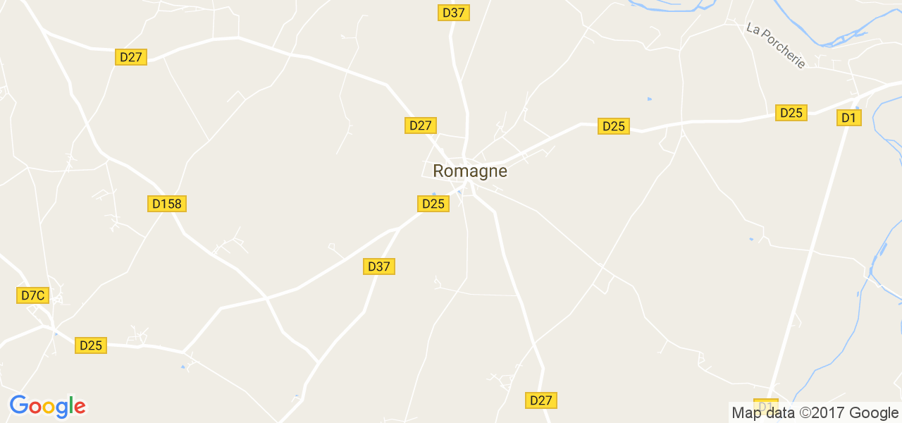 map de la ville de Romagne