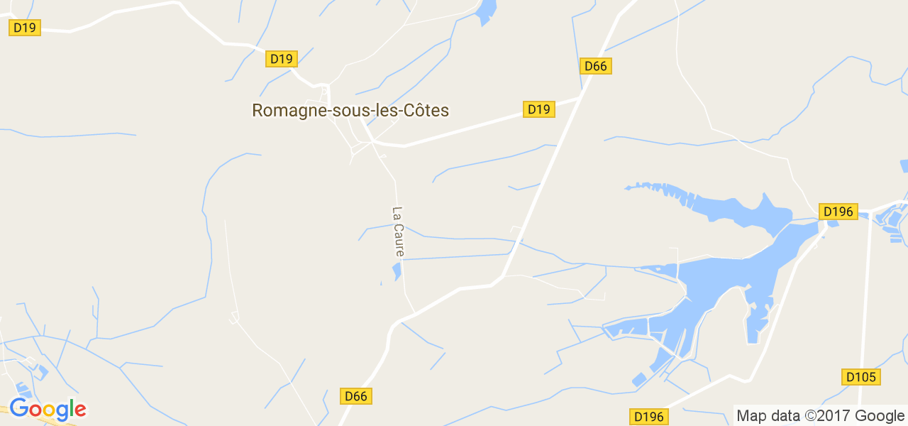 map de la ville de Romagne-sous-les-Côtes