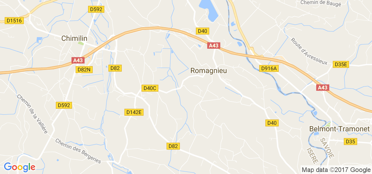 map de la ville de Romagnieu