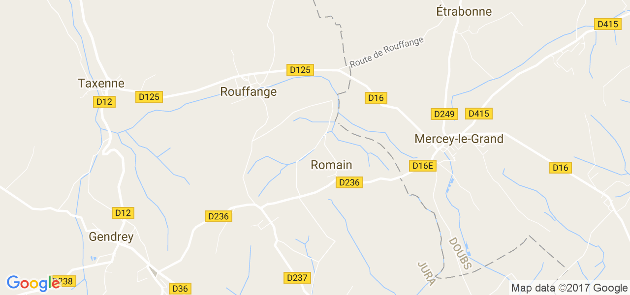 map de la ville de Romain