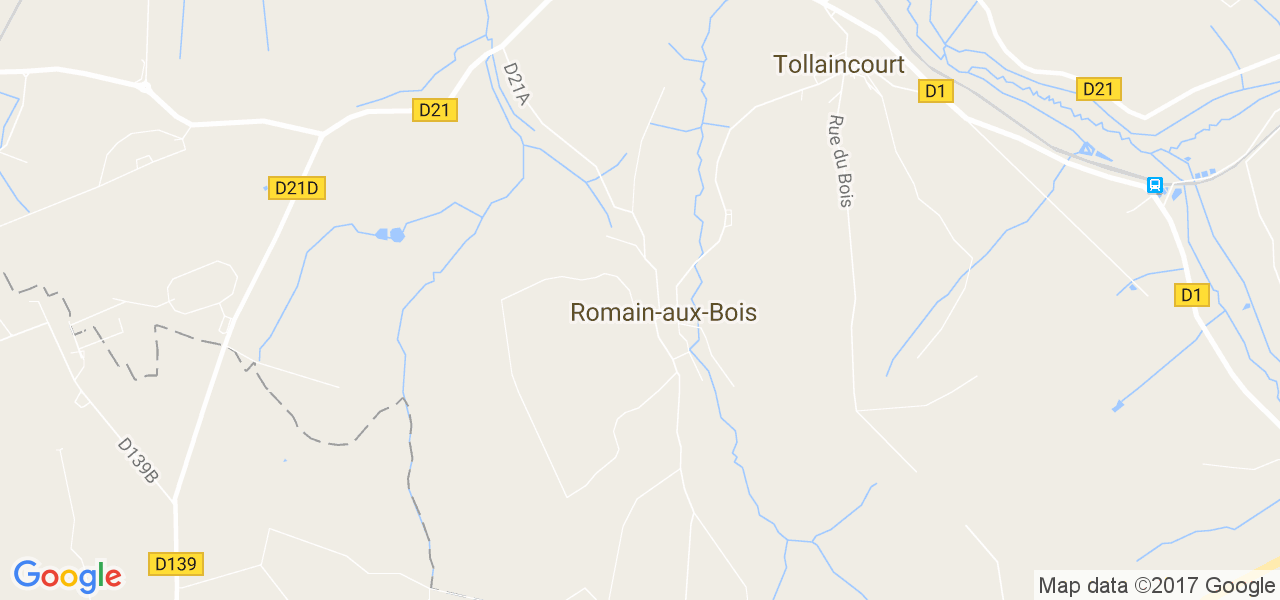 map de la ville de Romain-aux-Bois
