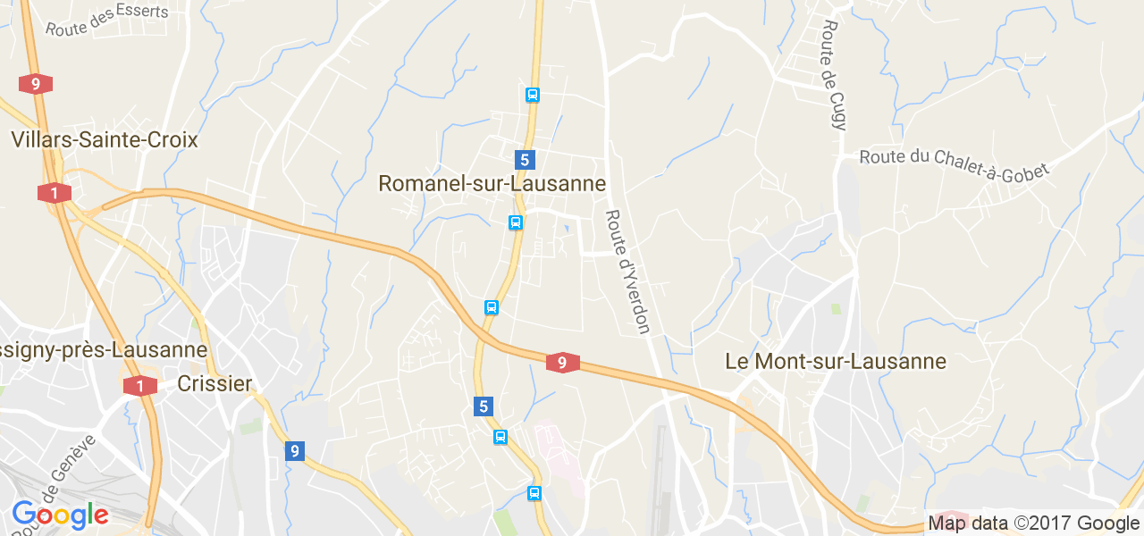 map de la ville de Romanel-sur-Lausanne