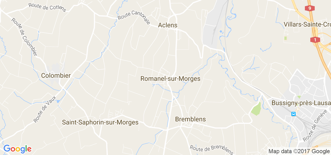 map de la ville de Romanel-sur-Morges