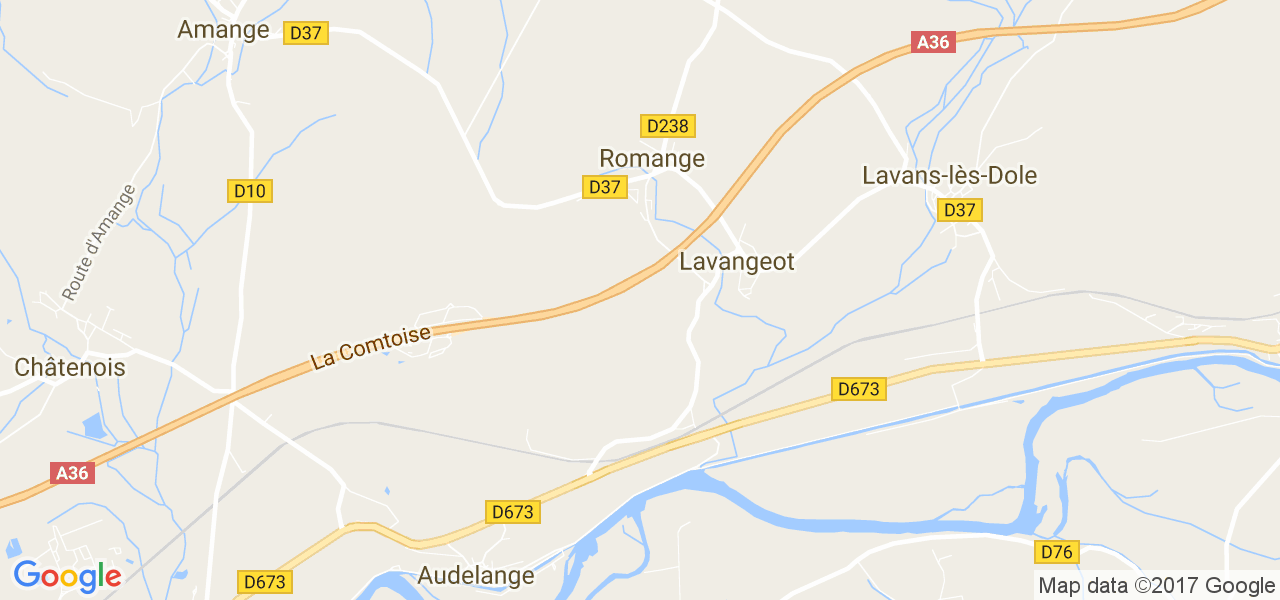 map de la ville de Romange