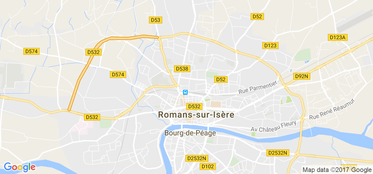 map de la ville de Romans-sur-Isère