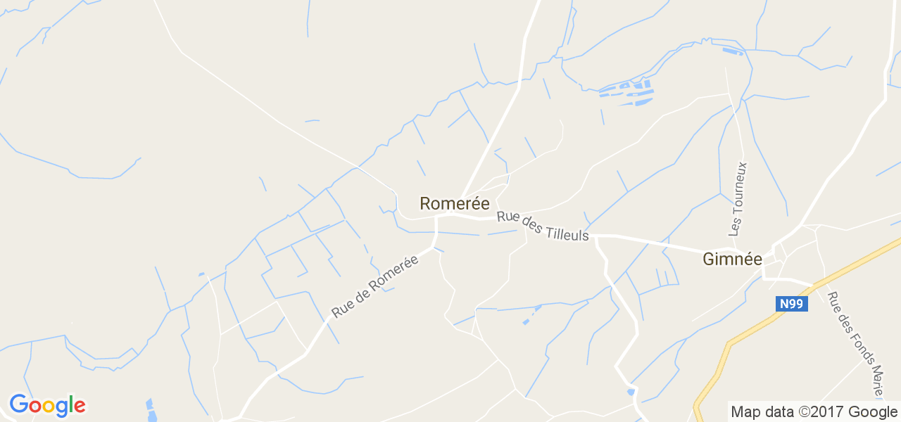 map de la ville de Romerée