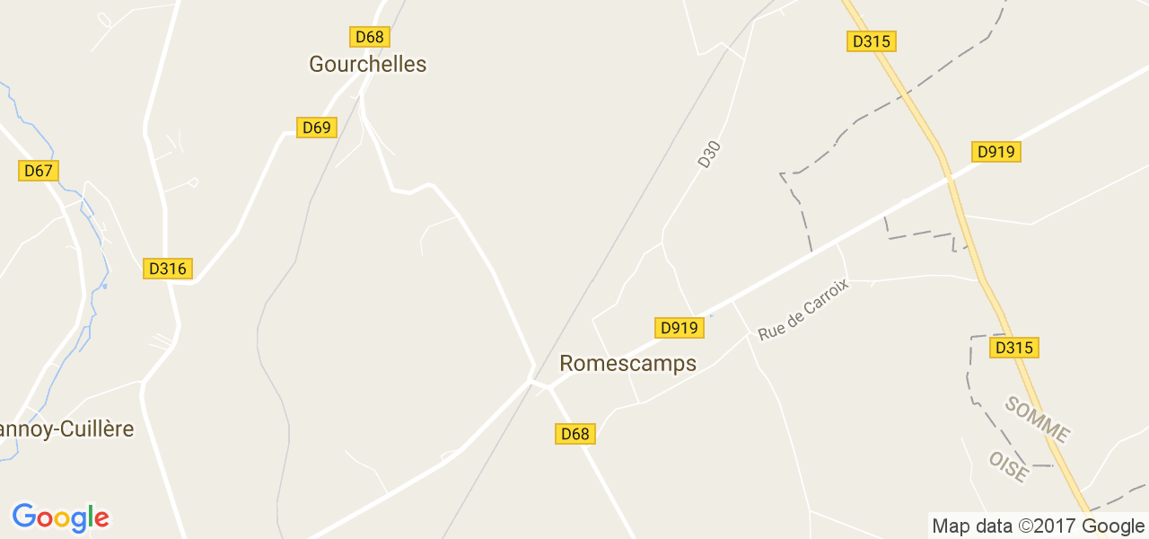 map de la ville de Romescamps