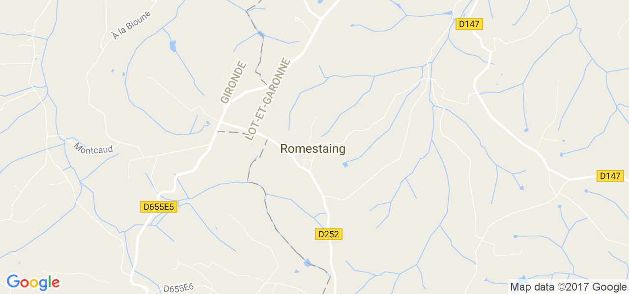 map de la ville de Romestaing