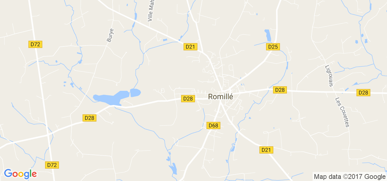 map de la ville de Romillé