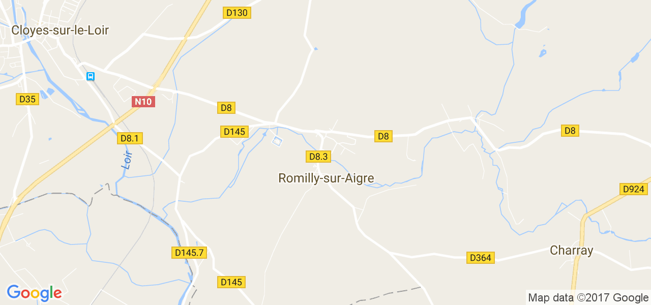 map de la ville de Romilly-sur-Aigre