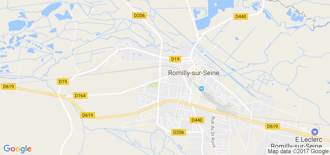 map de la ville de Romilly-sur-Seine