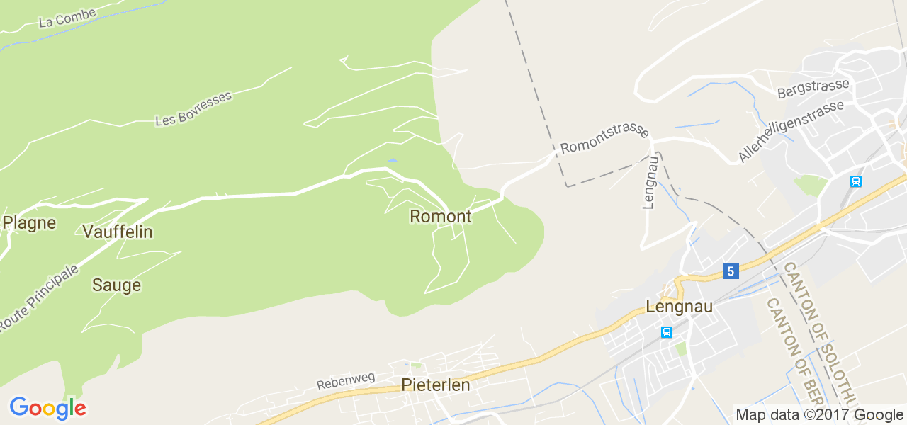 map de la ville de Romont