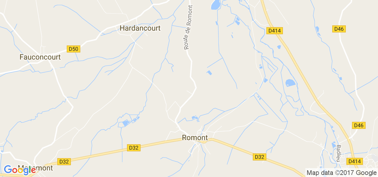 map de la ville de Romont