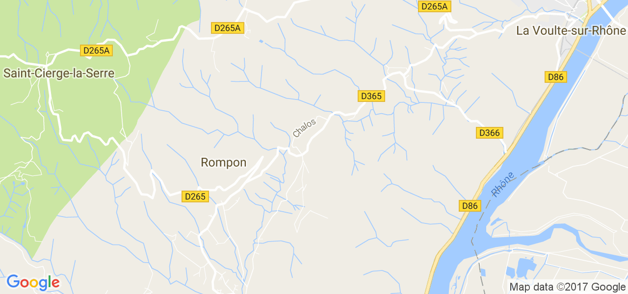 map de la ville de Rompon