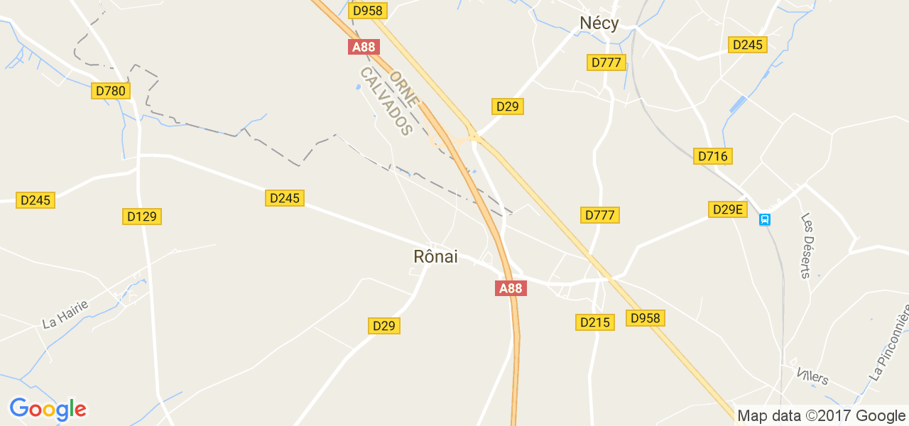 map de la ville de Rônai