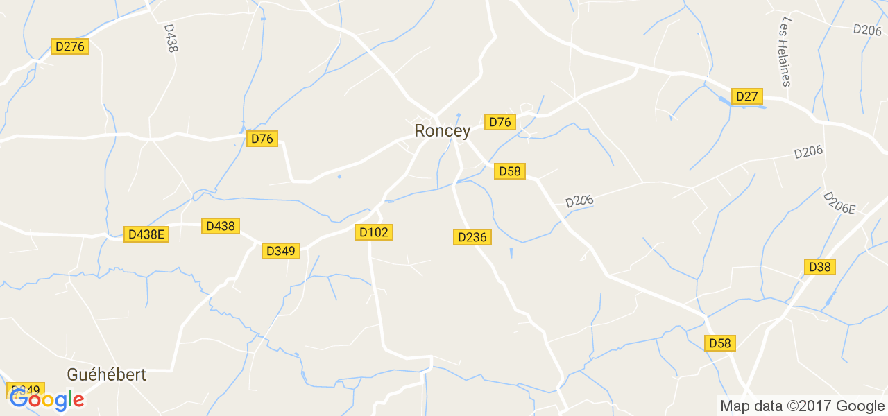 map de la ville de Roncey