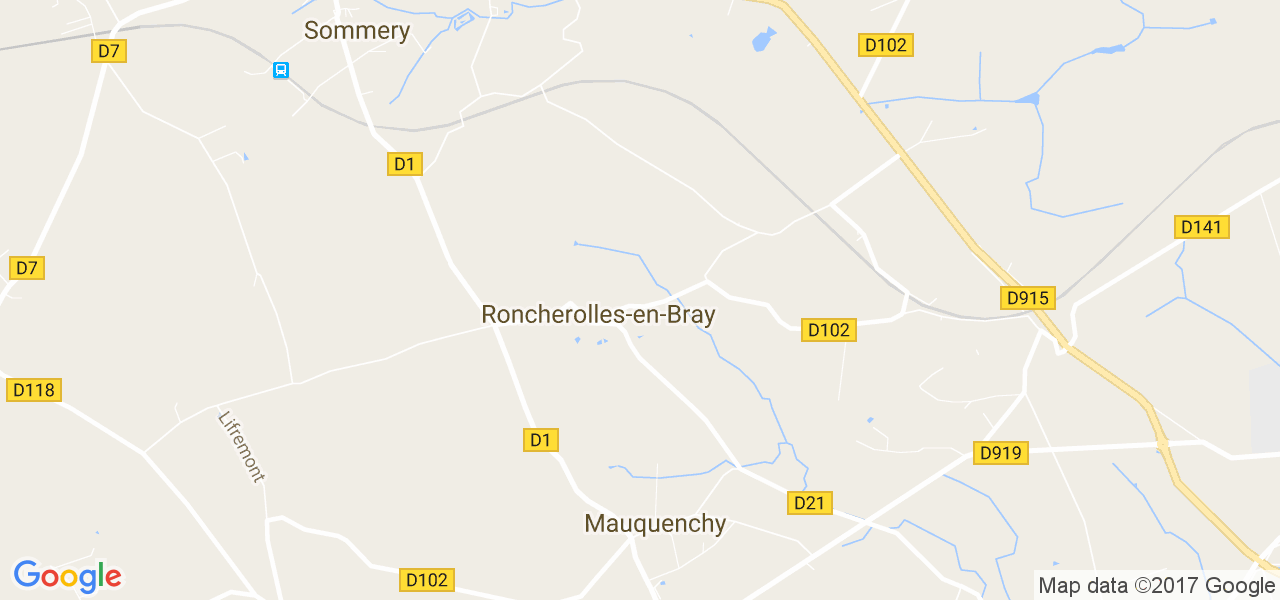 map de la ville de Roncherolles-en-Bray