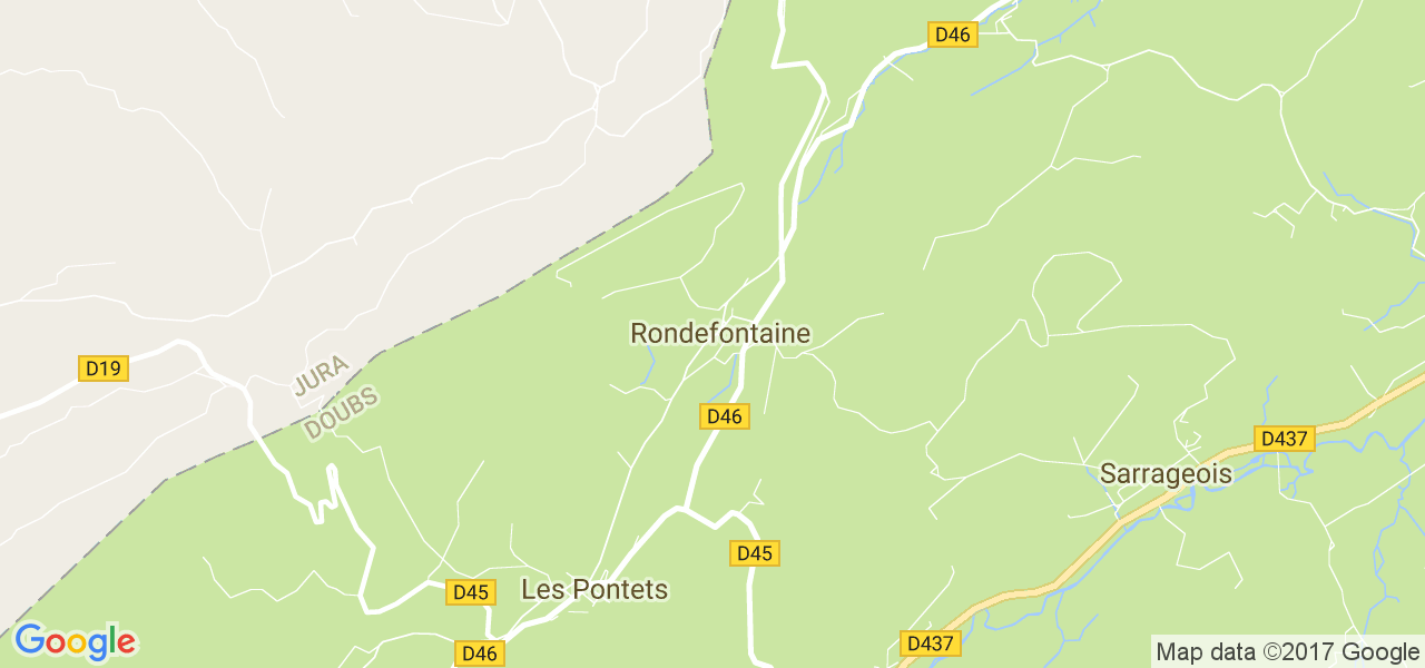 map de la ville de Rondefontaine