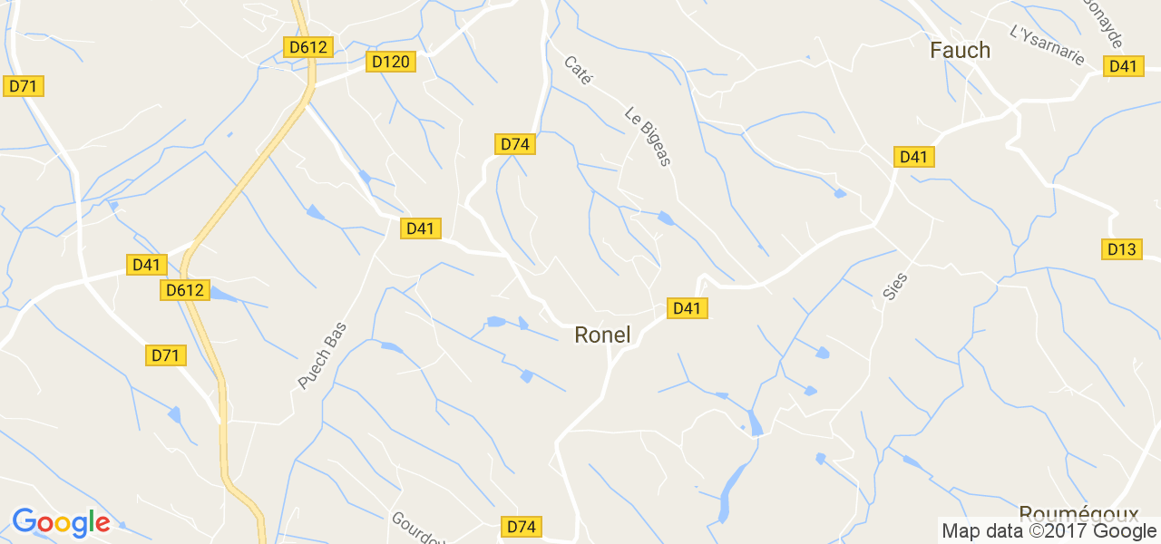 map de la ville de Ronel