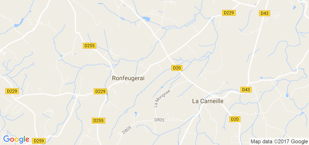 map de la ville de Ronfeugerai