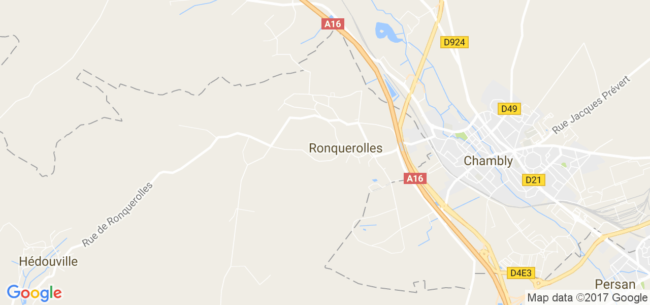 map de la ville de Ronquerolles