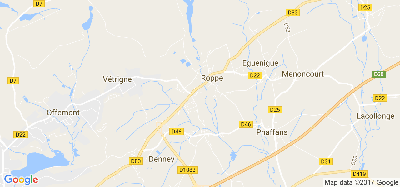 map de la ville de Roppe