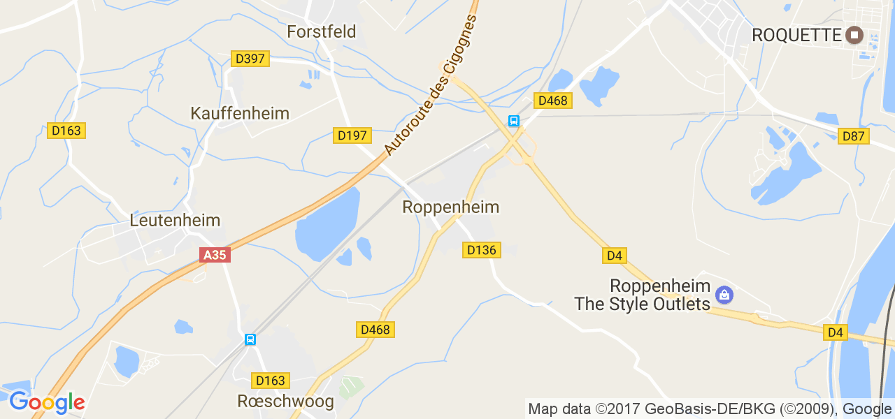 map de la ville de Roppenheim