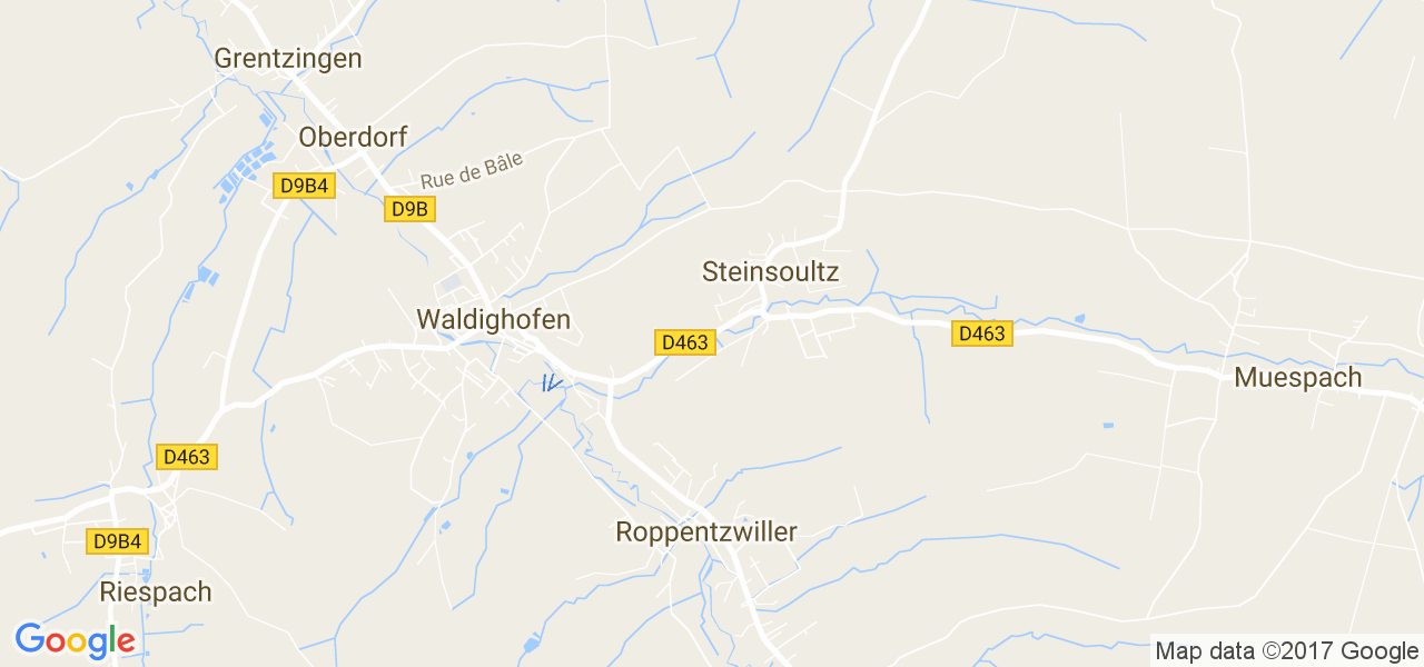 map de la ville de Roppentzwiller