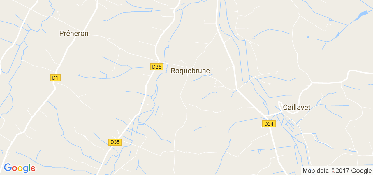 map de la ville de Roquebrune