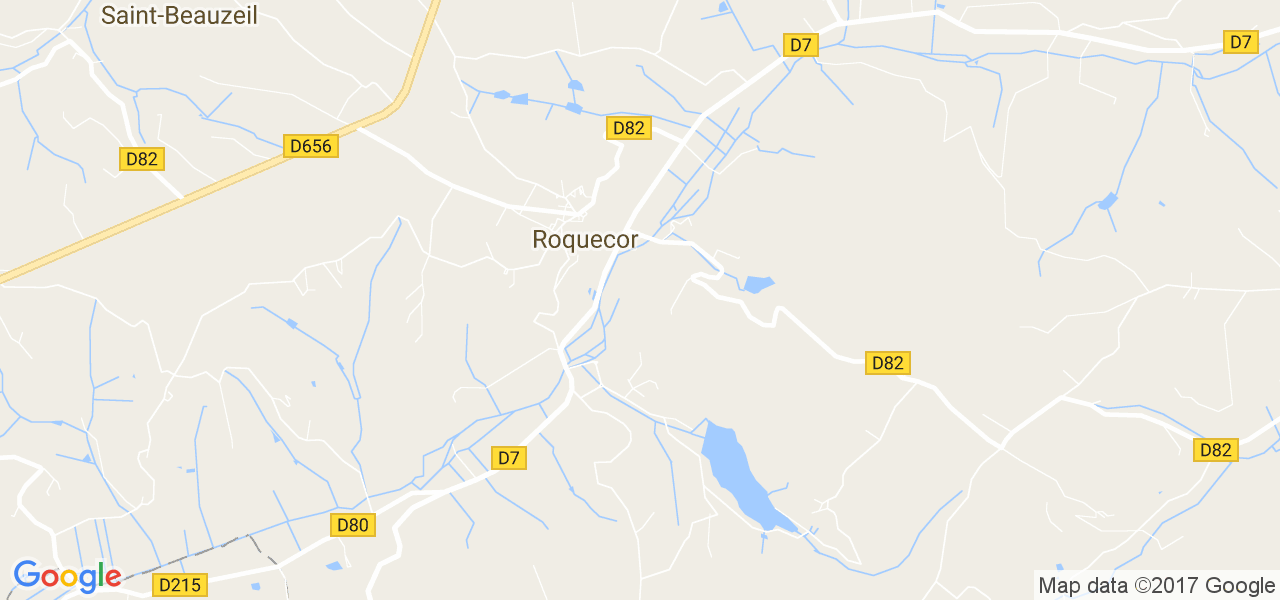 map de la ville de Roquecor