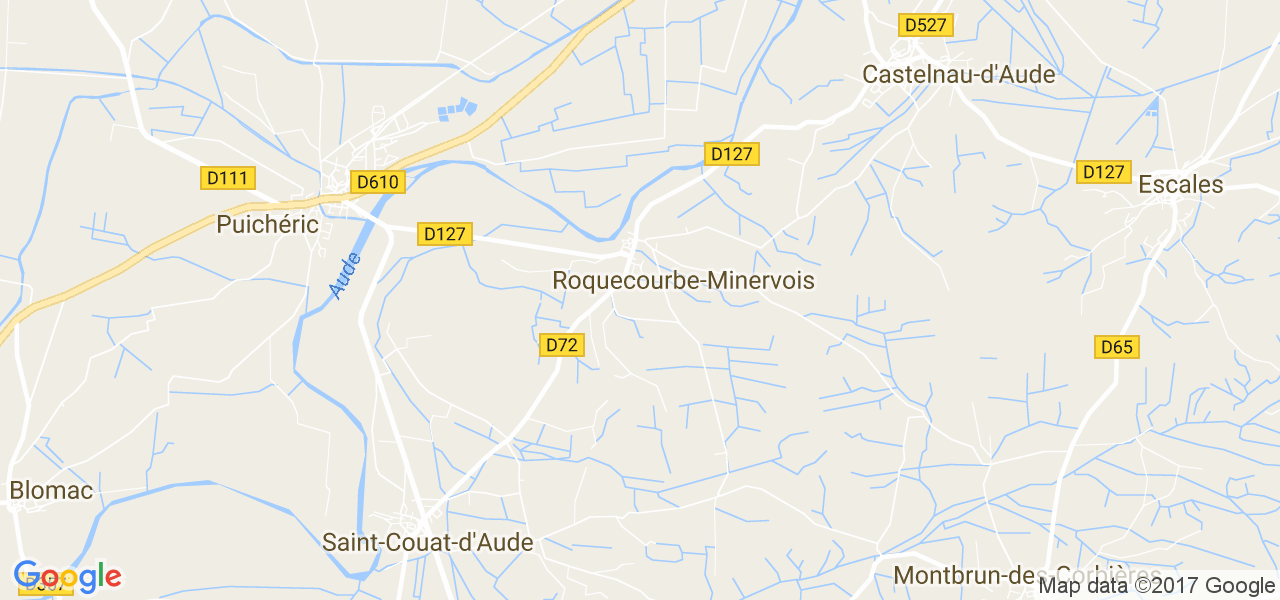 map de la ville de Roquecourbe-Minervois