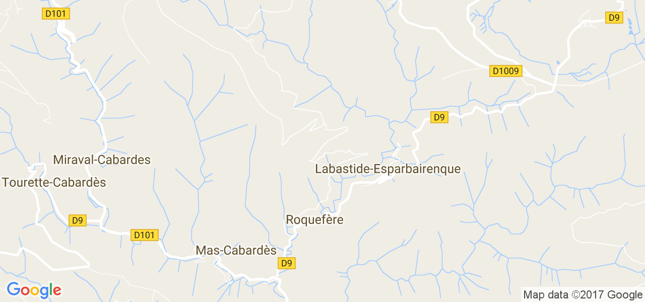 map de la ville de Roquefère