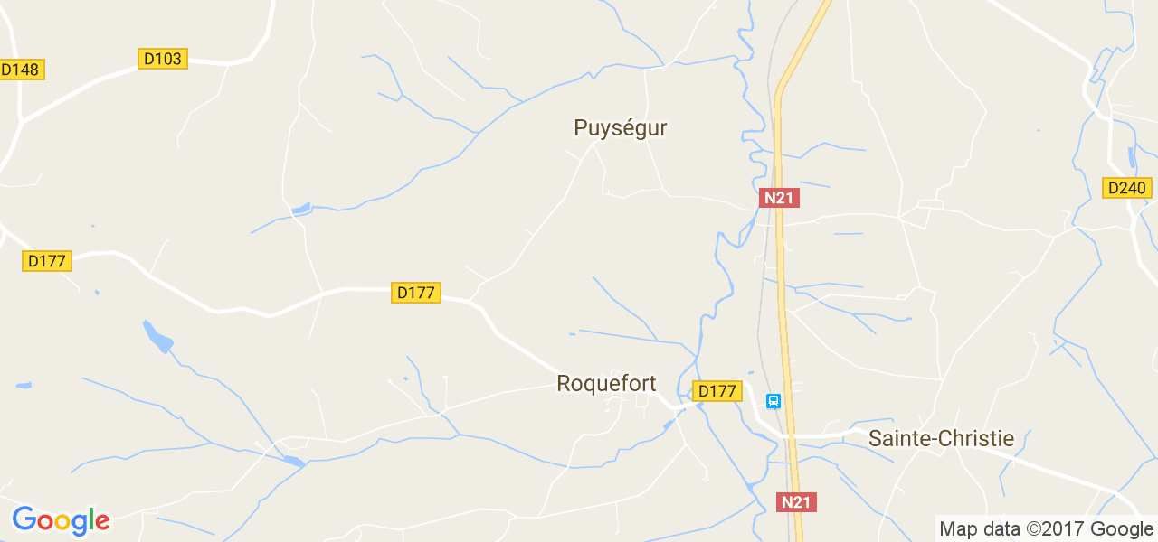 map de la ville de Roquefort