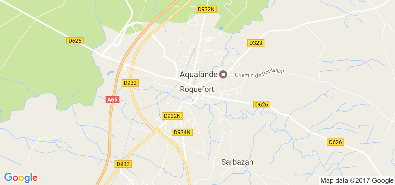 map de la ville de Roquefort