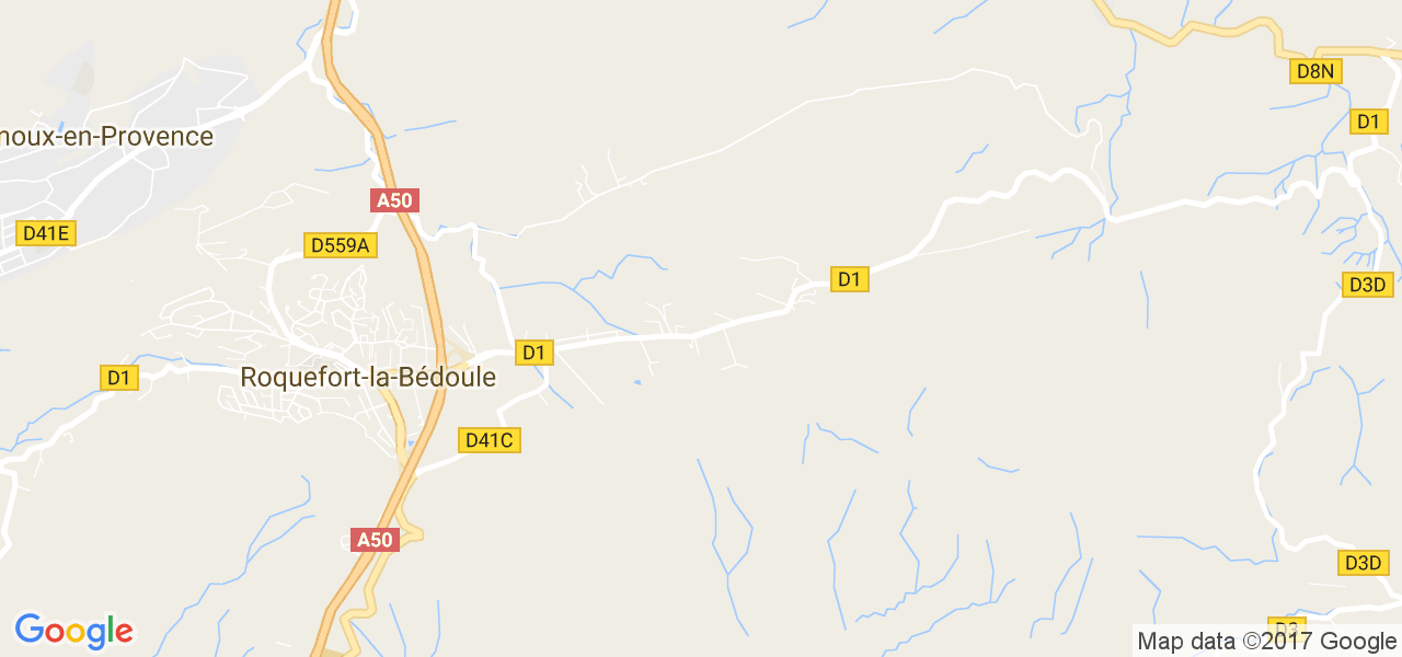 map de la ville de Roquefort-la-Bédoule